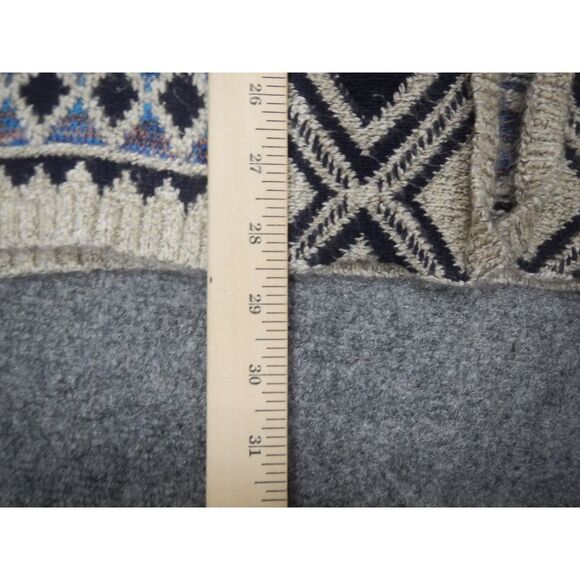 Lucky Brand Aztec Geometric Open Long Cardigan Sweater Womens Small Petite Boho - Picture 10 of 12